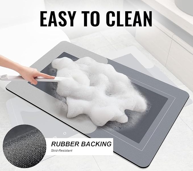 3PCS Non-Slip Bathroom Rug Set – Super Absorbent Quick-Dry Magic Mats with Rubber Backing, Washable Runner and Toilet Mats for Bathroom, Kitchen, Xmas Gift for Family & Winter Holiday Collection