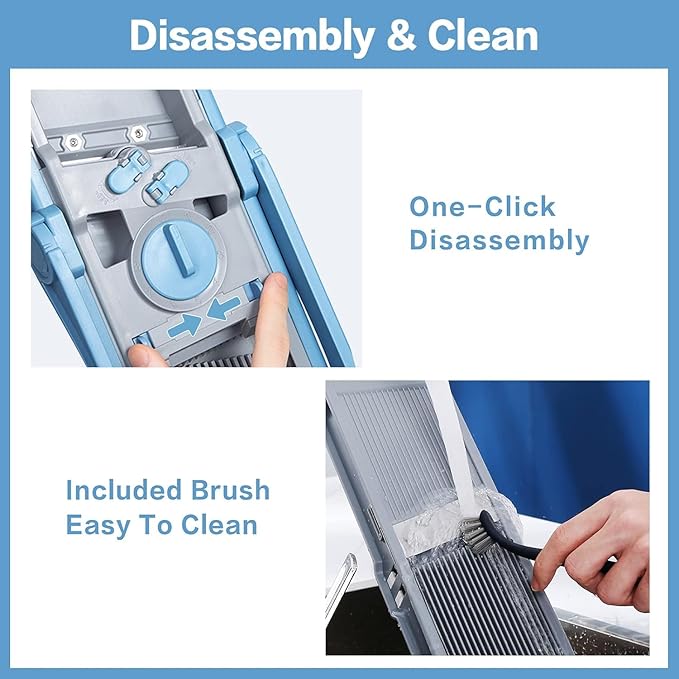 5-in-1 Safe Mandoline Slicer & Vegetable Chopper for Kitchen