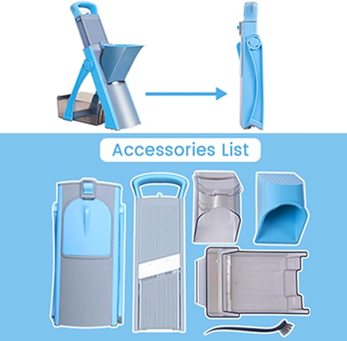 5-in-1 Safe Mandoline Slicer & Vegetable Chopper for Kitchen