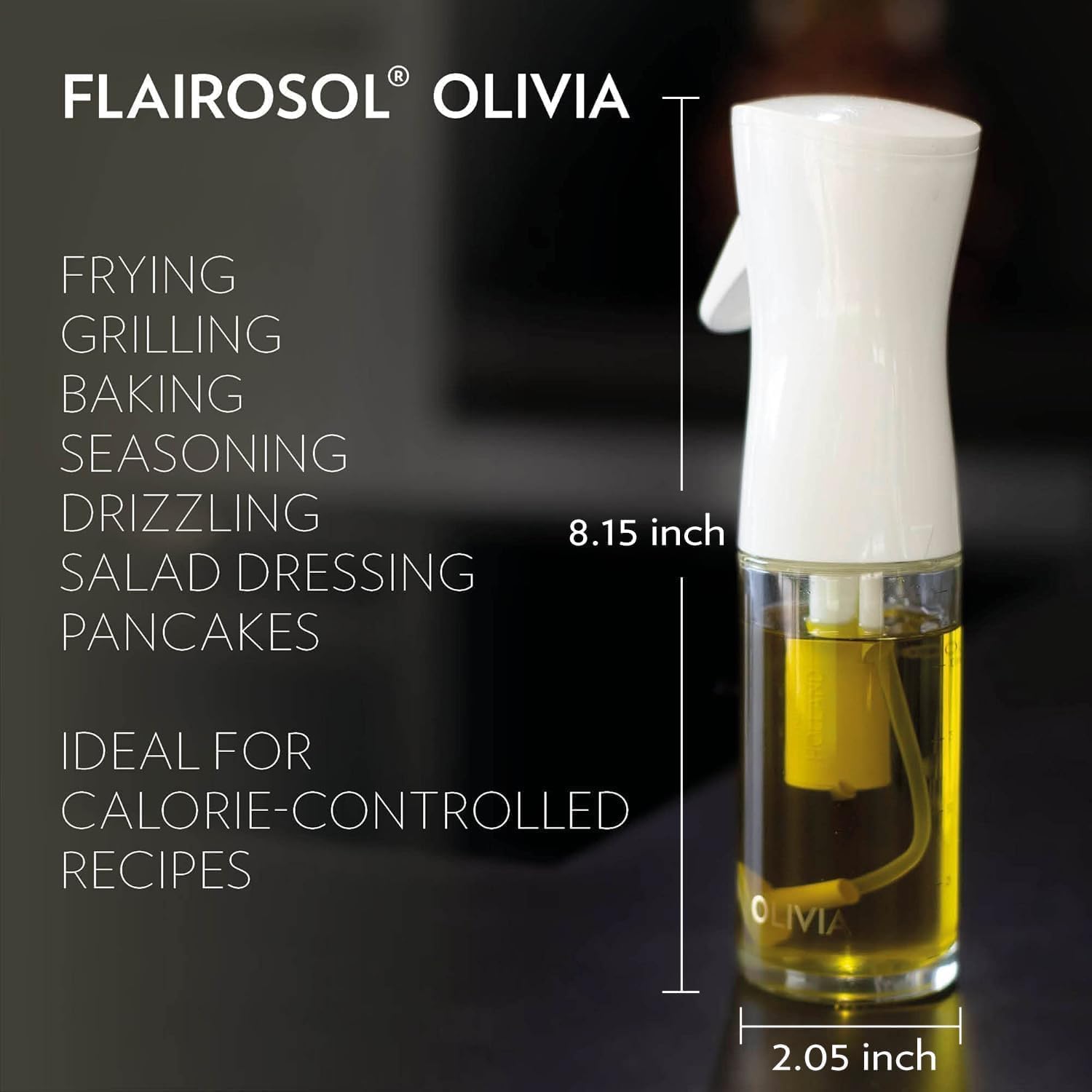 SS BEST DEALS Oil Sprayer for Cooking – 200ml Glass Oil Spray Bottle with Brush, Portion Control Oil Dispenser, Refillable Kitchen Mister for Air Fryer, Salad, BBQ & Grilling (White)